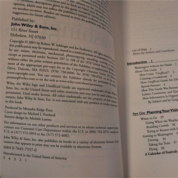 The Unofficial Guide to Washington, D.C. by Joe Surkiewicz 2005 Paperback - Picture 6 of 11